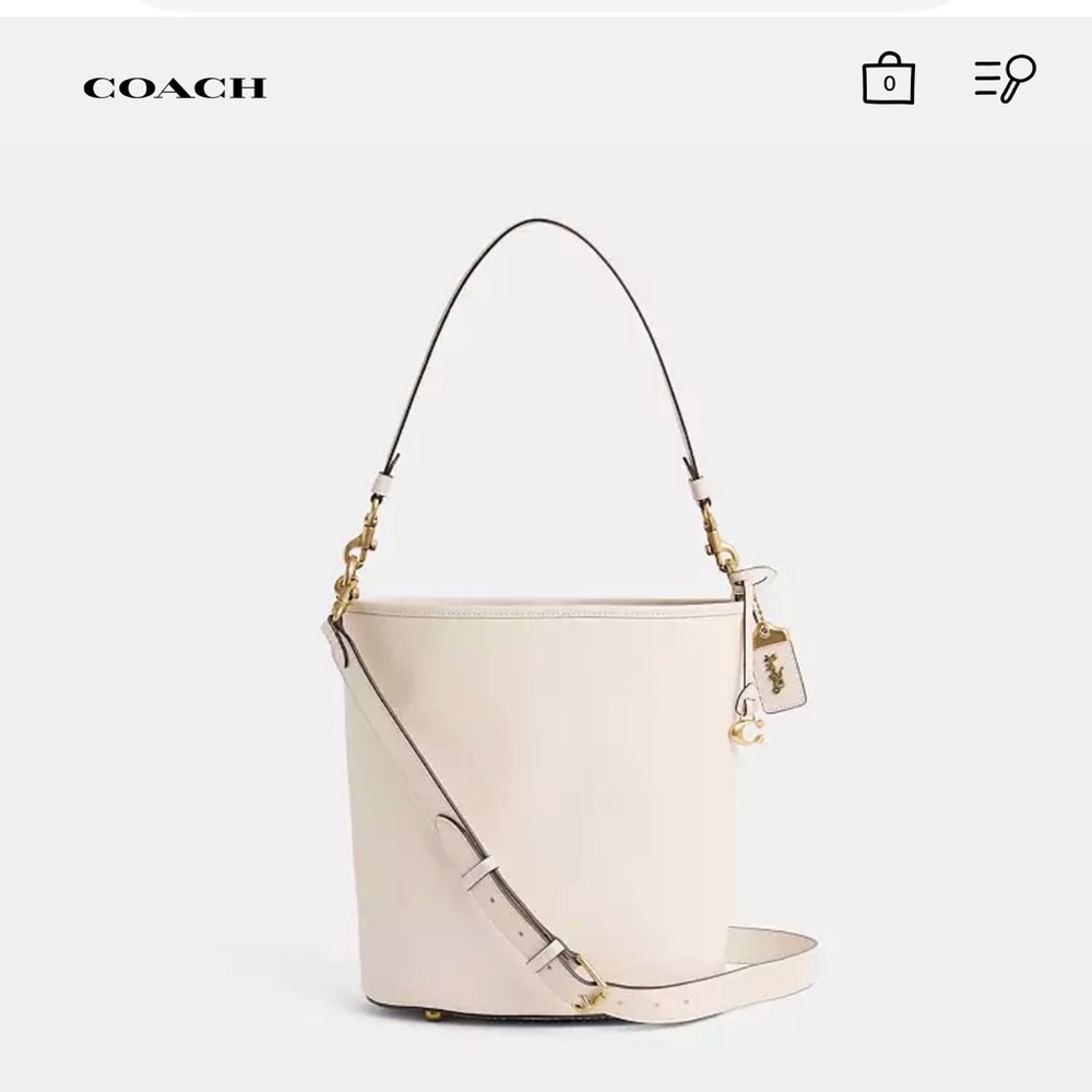 Coach Beige Leather Shoulder Bag